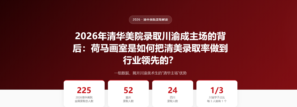 荷马画室清华录取占比行业领先.png